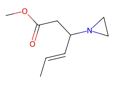 Methyl 3-(aziridin-1-yl)hex-4-enoate structure