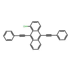1-氯-9,10-双(苯乙炔基)蒽 structure