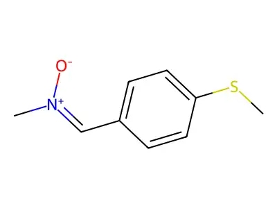Methanamine, N-[[4-(methylthio)phenyl]methylene]-, N-oxide structure