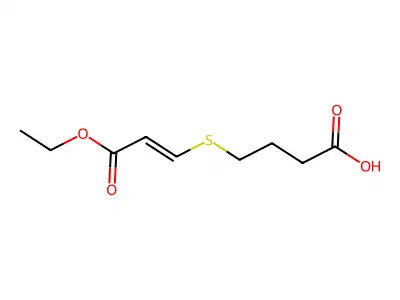 4-(3-Ethoxy-3-oxoprop-1-enyl)sulfanylbutanoic acid structure