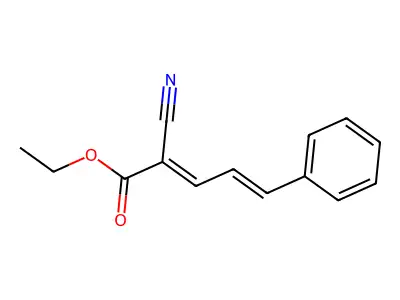 Ethyl (2E,4E)-2-cyano-5-phenyl-2,4-pentadienoate structure