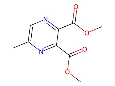 Dimethyl 5-methylpyrazine-2,3-dicarboxylate structure