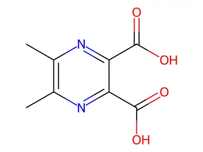 5,6-Dimethyl-2,3-pyrazinedicarboxylic acid structure