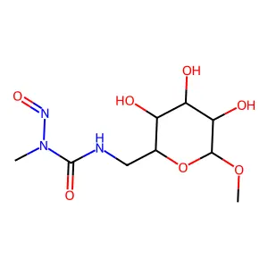 alpha-D-Glucopyranoside, methyl 6-deoxy-6-[[(methylnitrosoamino)carbonyl]amino]- structure