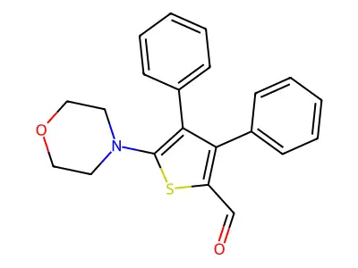 5-Morpholin-4-yl-3,4-diphenylthiophene-2-carbaldehyde structure