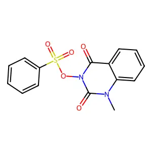 2,4(1H,3H)-Quinazolinedione, 1-methyl-3-[(phenylsulfonyl)oxy]- structure