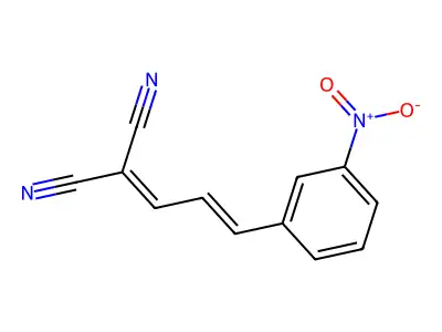 2-[3-(3-Nitrophenyl)prop-2-enylidene]propanedinitrile structure