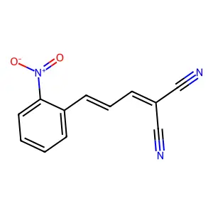 2-[3-(2-Nitrophenyl)prop-2-enylidene]propanedinitrile structure