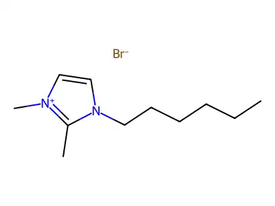 1-Hexyl-2,3-dimethylimidazolium bromide structure