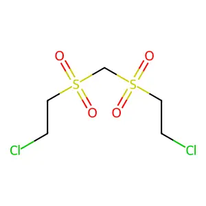 Bis(2-chloroethylsulfonyl)methane structure