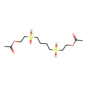 Ethanol, 2,2'-(1,4-butanediylbis(sulfonyl))bis-, diacetate structure