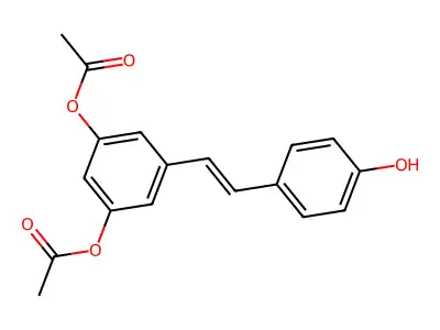 3,5-Diacetoxy-4'-hydroxy stilbene structure