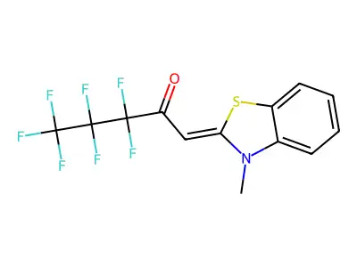 3,3,4,4,5,5,5-heptafluoro-1-(3-methyl-1,3-benzothiazol-2(3H)-ylidene)-2-pentanone structure