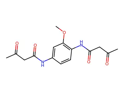 N-[3-methoxy-4-(3-oxobutanoylamino)phenyl]-3-oxobutanamide structure