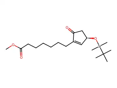 Methyl 7-(3-((tert-butyldimethylsilyl)oxy)-5-oxocyclopent-1-en-1-yl)heptanoate structure