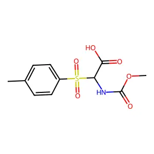 Acetic acid, 2-[(methoxycarbonyl)amino]-2-[(4-methylphenyl)sulfonyl]- structure