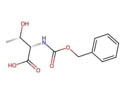 (2S,3S)-2-{[(benzyloxy)carbonyl]amino}-3-hydroxybutanoic acid structure