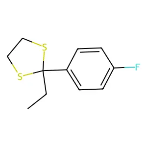 2-乙基-2-(对氟苯基)-1,3-二硫杂环戊烷 structure