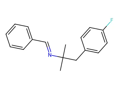N-Benzylidene-1,1-dimethyl-2-(4-fluorophenyl)ethylamine structure