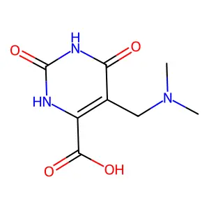 5-Dimethylaminomethyl-2,6-dioxo-1,2,3,6-tetrahydro-pyrimidine-4-carboxylic acid structure