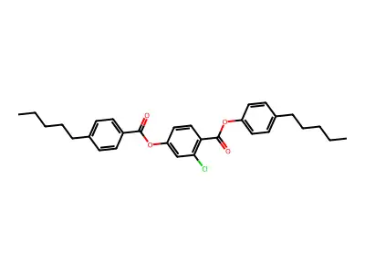 2-Chloro-4-(4-pentylphenylcarbonyloxy)phenyl 4-pentylbenzoate structure