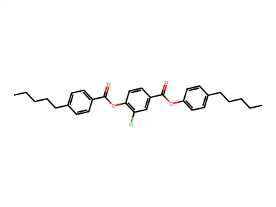 Benzoic acid, 3-chloro-4-((4-pentylbenzoyl)oxy)-, 4-pentylphenyl ester structure