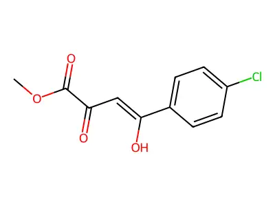 methyl (2Z)-4-(4-chlorophenyl)-2-hydroxy-4-oxobut-2-enoate structure