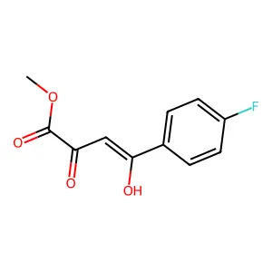methyl (2Z)-4-(4-fluorophenyl)-2-hydroxy-4-oxobut-2-enoate structure