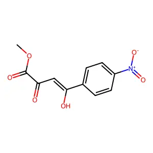 methyl (2Z)-2-hydroxy-4-(4-nitrophenyl)-4-oxobut-2-enoate structure