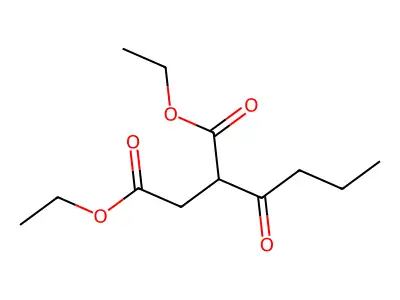 Butanedioic acid, 2-(1-oxobutyl)-, 1,4-diethyl ester structure