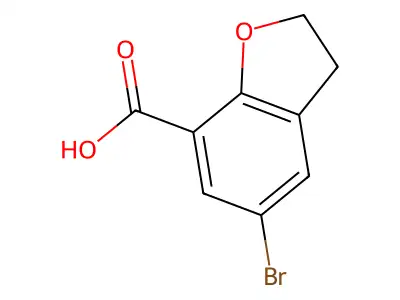 5-Bromo-2,3-dihydro-1-benzofuran-7-carboxylic acid structure