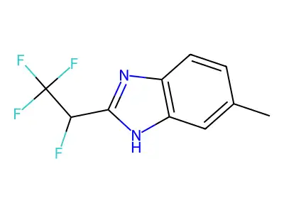 6-methyl-2-(1,2,2,2-tetrafluoroethyl)-1H-benzimidazole structure