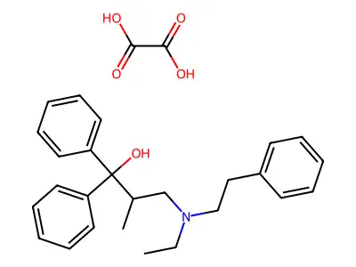 Benzhydrol, alpha-(2-(ethylphenethylamino)-1-methylethyl)-, oxalate (1:1) structure