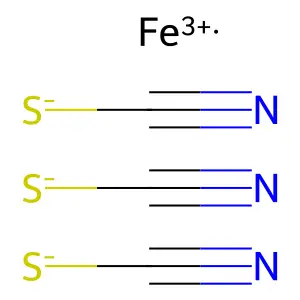 硫氰酸鐵 structure