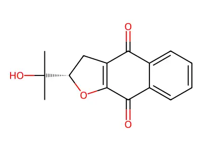 Naphtho[2,3-b]furan-4,9-dione, 2,3-dihydro-2-(1-hydroxy-1-methylethyl)- structure