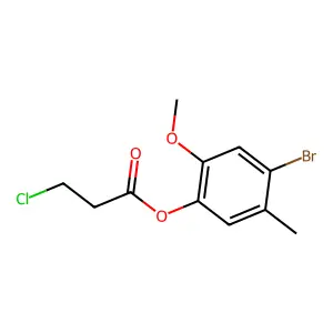 (4-Bromo-2-methoxy-5-methylphenyl) 3-chloropropanoate structure