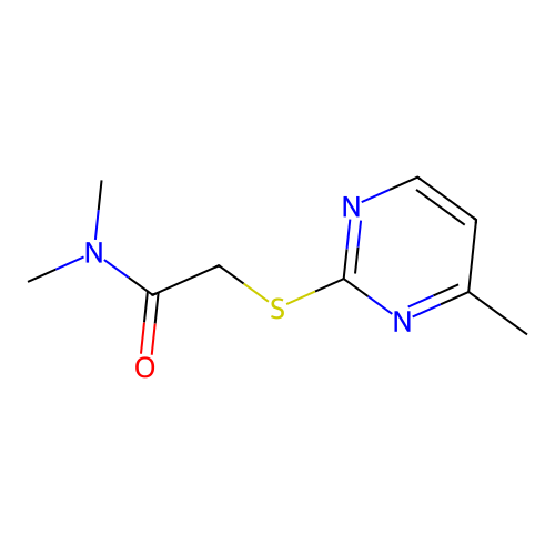 2-(Dimethylcarbamoylmethylthio)-4-methylpyrimidine structure