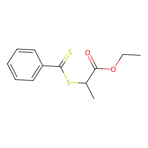 Propanoic acid, 2-[(phenylthioxomethyl)thio]-, ethyl ester structure