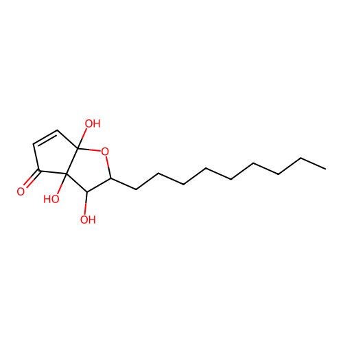 4H-Cyclopenta(b)furan-4-one, 2,3,3a,6a-tetrahydro-3,3a,6a-trihydroxy-2-nonyl- structure