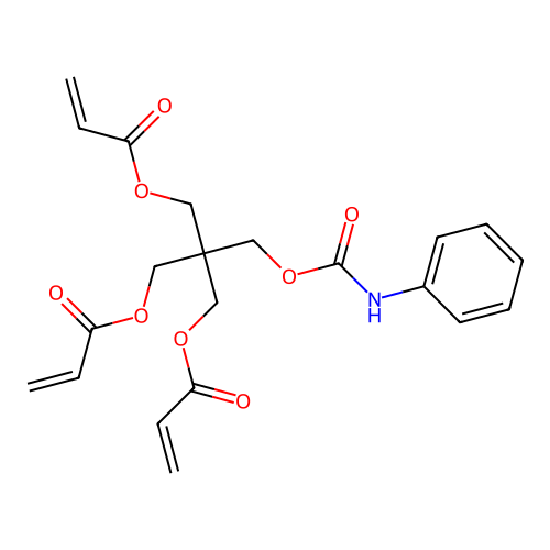 2-Propenoic acid, 2-(((1-oxo-2-propenyl)oxy)methyl)-2-((((phenylamino)carbonyl)oxy)methyl)-1,3-propanediyl ester structure