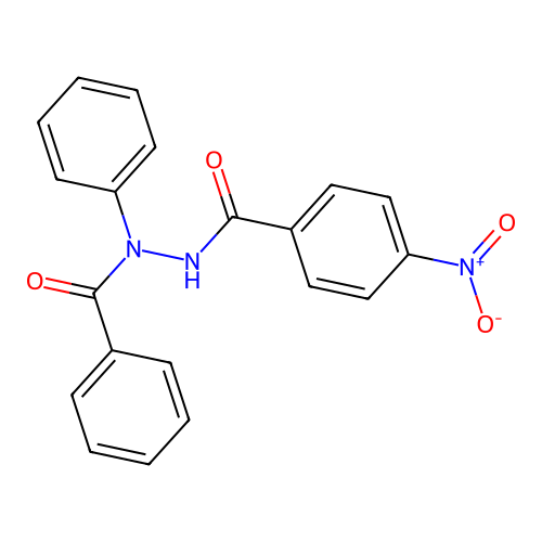 N'-benzoyl-4-nitro-N'-phenylbenzohydrazide structure