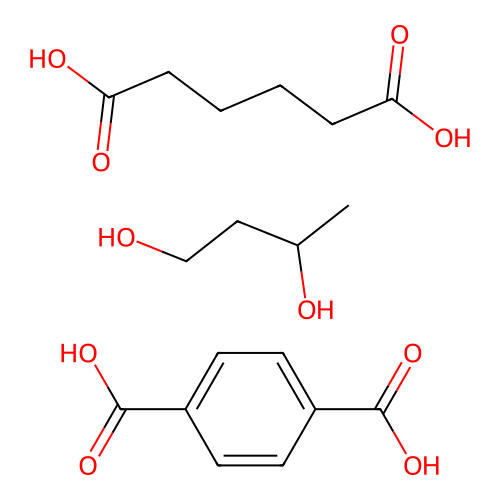 Butane-1,3-diol;hexanedioic acid;terephthalic acid structure