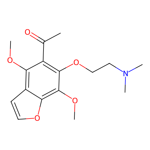 1-(6-(2-(Dimethylamino)ethoxy)-4,7-dimethoxy-5-benzofuryl)ethan-1-one structure