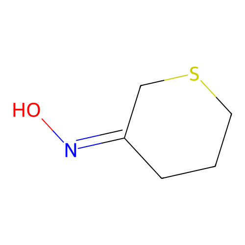 (NZ)-N-(thian-3-ylidene)hydroxylamine structure