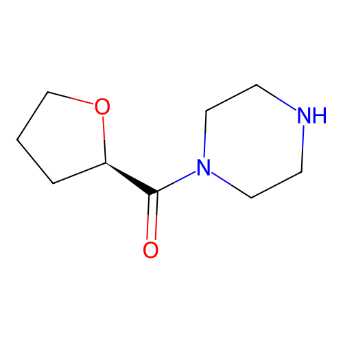 1-((Tetrahydrofuran-2-yl)carbonyl)piperazine, (2R)- structure