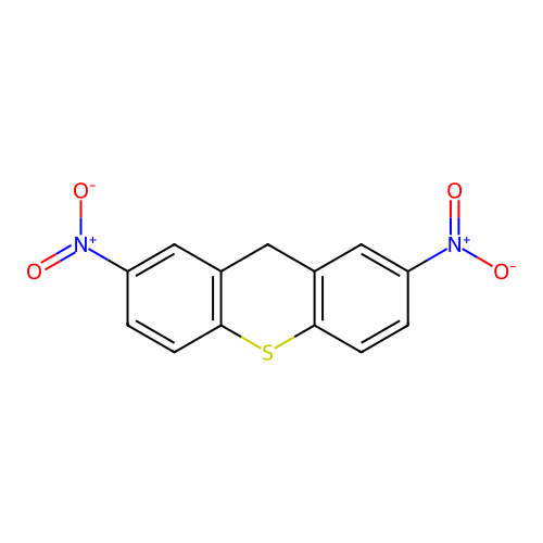 2,7-dinitro-9H-thioxanthene structure
