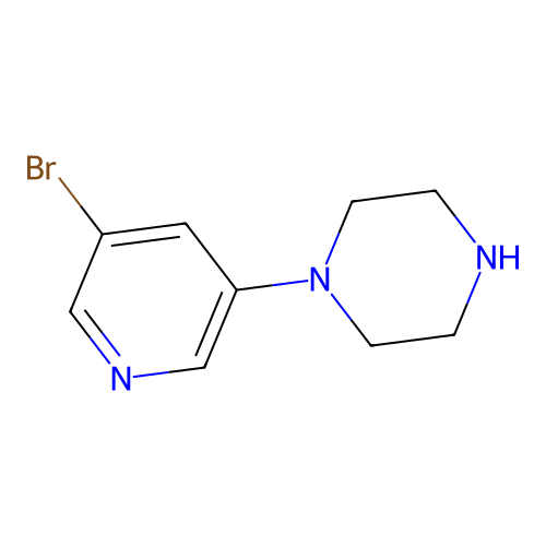 1-(5-Bromopyridin-3-yl)piperazine structure