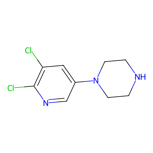1-(5,6-Dichloropyridin-3-yl)piperazine structure