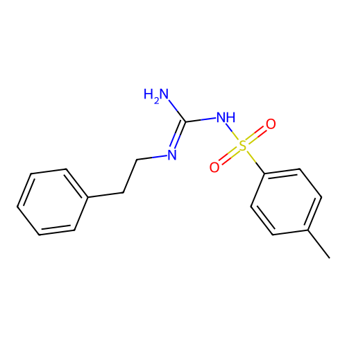 4-methyl-N-(N-phenethylcarbamimidoyl)benzenesulfonamide structure