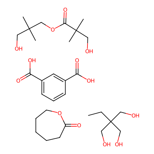 (C10-H20-O4.C8-H6-O4.C6-H14-O3.C6-H10-O2)x- structure